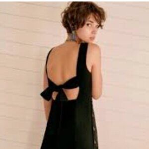 Sezane Sophie 100% Linen Dress Size 6 (US) in Black